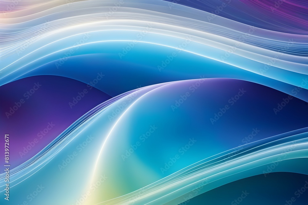 Poster gradient abstract waves curving elegantly across background