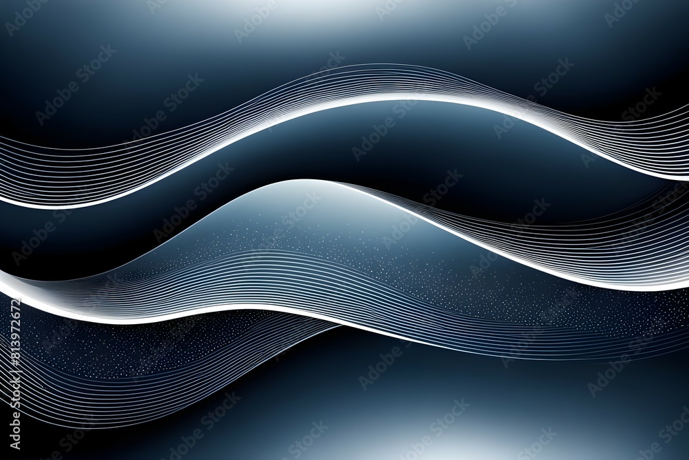 Poster gradient abstract waves curving elegantly across background