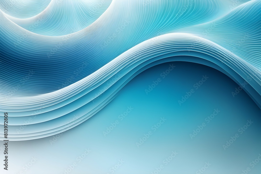 Poster gradient abstract waves curving elegantly across background