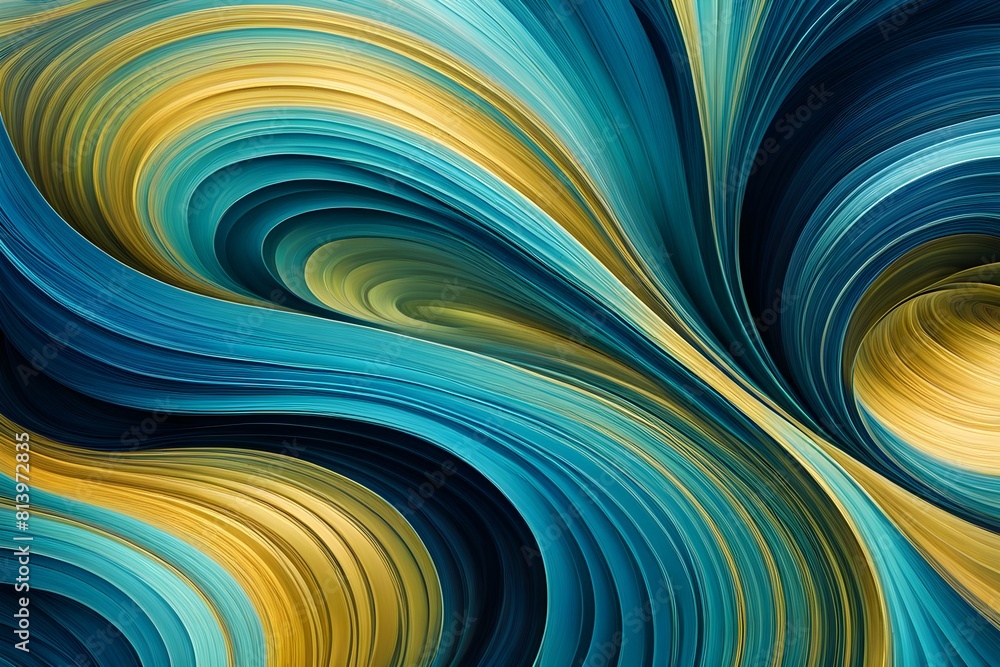Poster gradient abstract waves curving elegantly across background