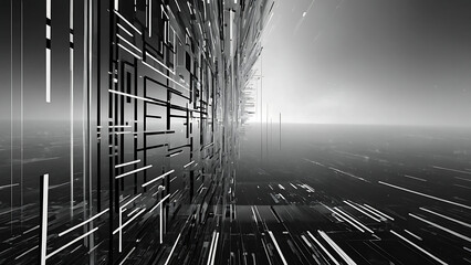 Futuristic data-themed abstract background with a digital art concept