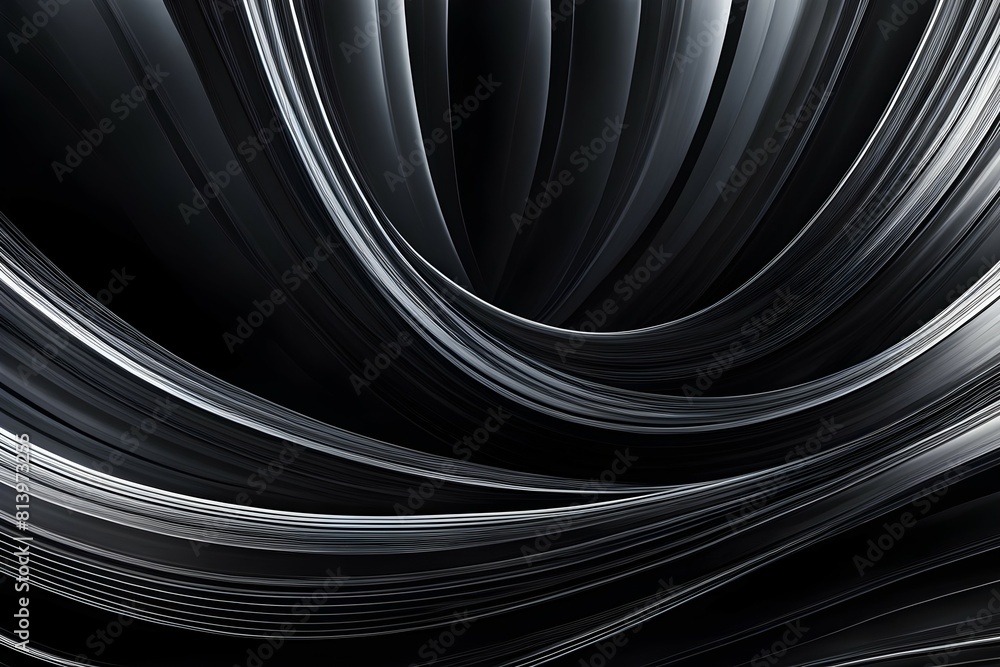 Poster Gradient abstract waves curving elegantly across background