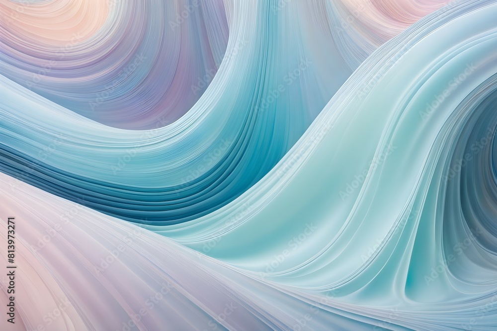 Poster gradient abstract waves curving elegantly across background