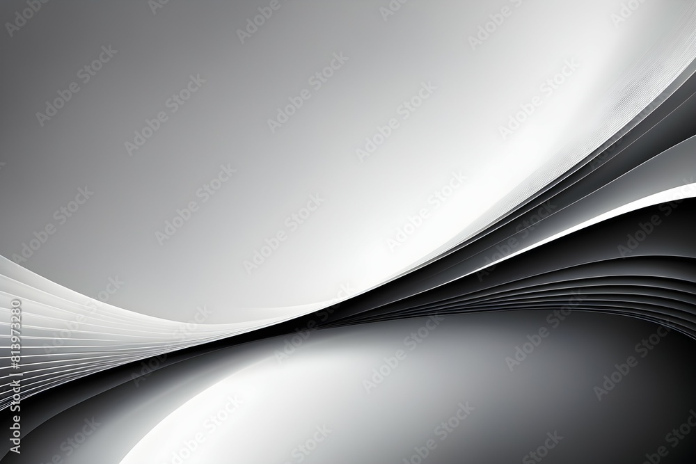 Poster Gradient abstract waves curving elegantly across background