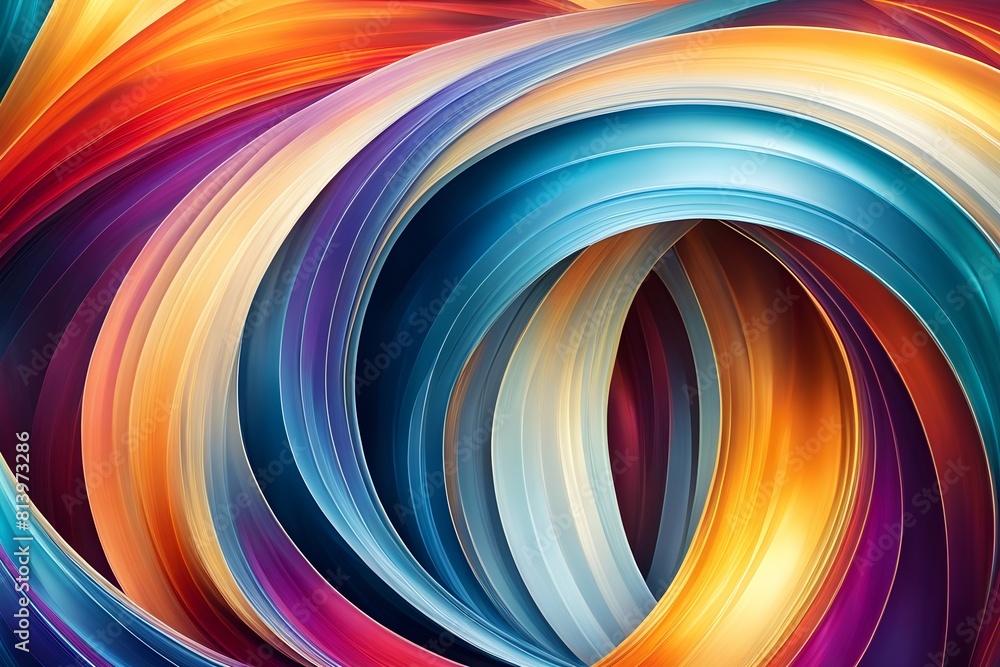 Poster gradient abstract waves curving elegantly across background