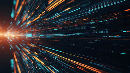 Futuristic data-themed abstract background with a digital art concept