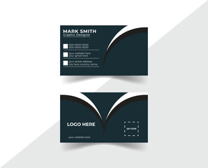 Double-sided creative business card template. Portrait and landscape orientation. Horizontal and vertical layout. Vector illustration.