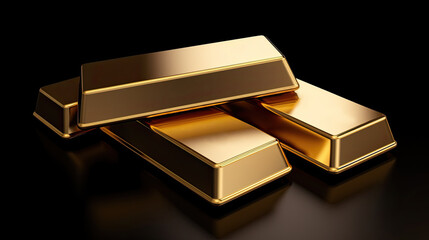 gold bar on white background