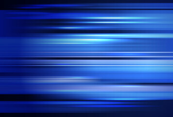 Fototapeta premium High speed light lines vector background, blue dynamic motion, trails with motion blur effect, high speed movement