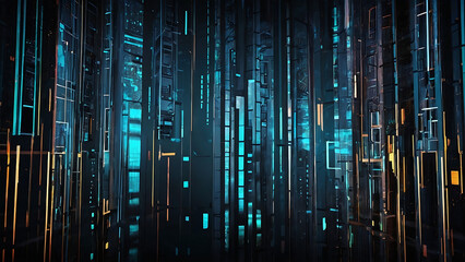 Futuristic data-themed abstract background with a digital art concept