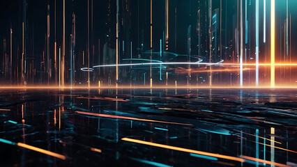 Futuristic data-themed abstract background with a digital art concept