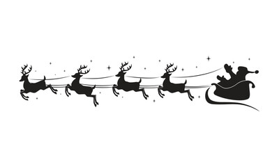 santa claus and reindeer