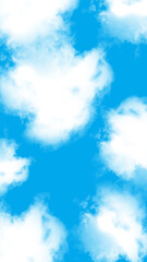 fondo vertical  de cielo azul, con nubes blancas, gradiente, despejado, movimiento, expansión de nubes, web, redes, digital,, aereo, 