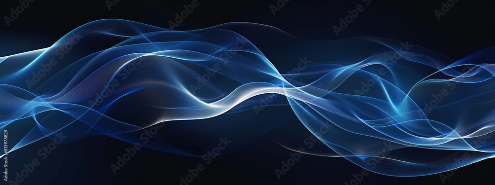 Poster abstract wave technology background with blue light digital effect background circuit connections an
