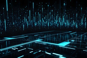 Technology digital abstract background. Colorful, Futuristic impression, with glowing and light effects