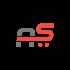Minimal Innovative Initial AS logo and SA logo. Letter AS SA creative elegant Monogram. Premium Business logo icon. White color on black background