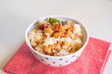 焼鳥缶の炊き込みご飯