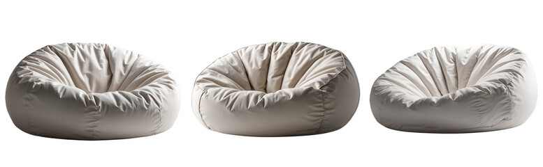 Bean Bag Chair Set isolated on transparent background