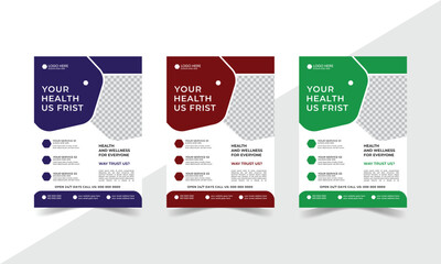 A4-sized vector illustration template with picture background area for posters, flyers, pamphlets, and brochures.