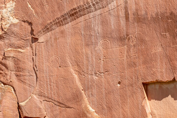 Petroglyphs at Capitol Reef National Park.