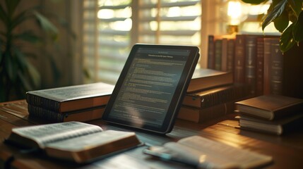 Modern and Traditional Bible Study Setup