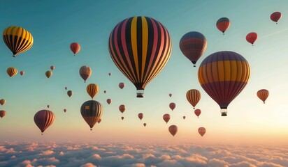 Obraz premium hot air balloon in sunset