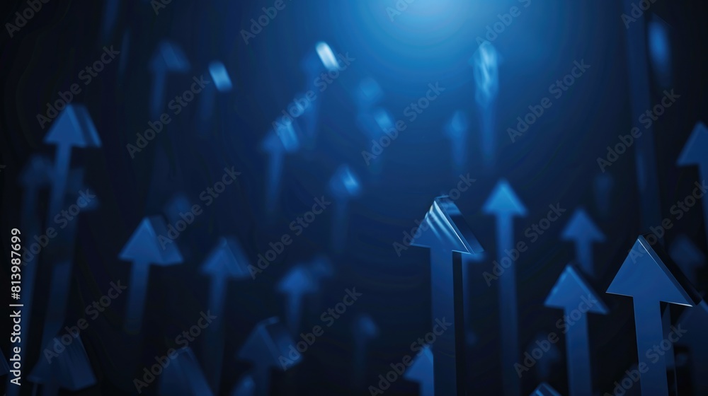 Poster A group of arrows soaring through the air. Ideal for sports and action concepts