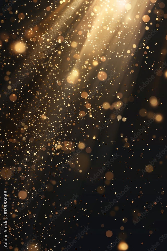 Poster bright light shining on a dark background, suitable for various design projects