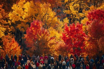 Vibrant Autumn Foliage in Nature