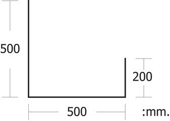 rain gutter 500x500x200mm
