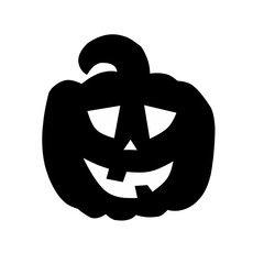 Halloween pumpkin silhouette set vector illustration.