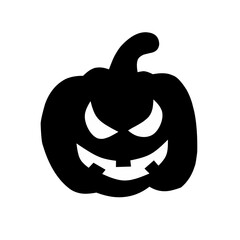 Halloween pumpkin silhouette set vector illustration.