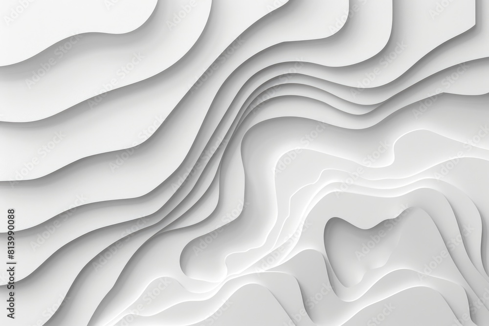Poster a minimalist white background with elegant wavy lines. perfect for design projects
