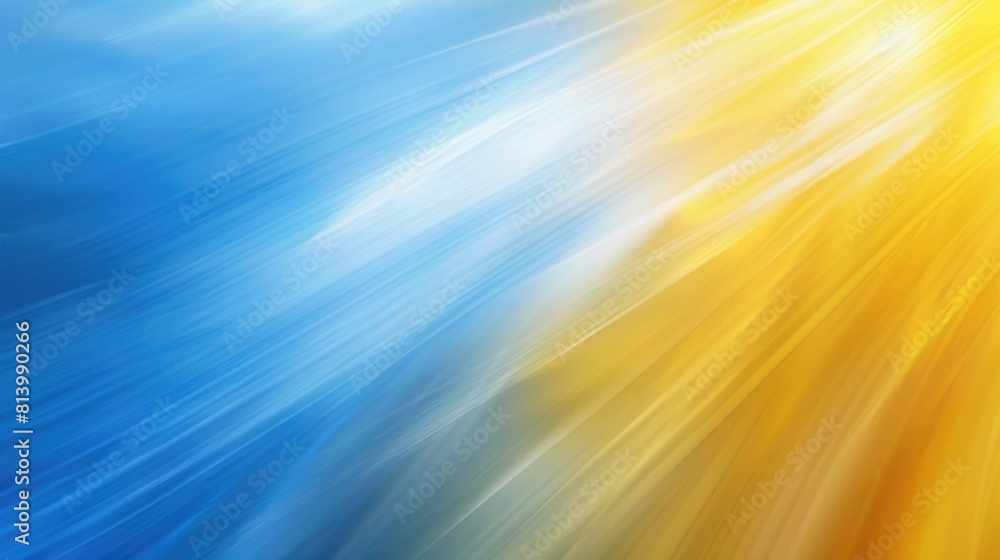 Aufkleber A blurry photo of a vibrant yellow and blue background. Perfect for adding a pop of color to any design project