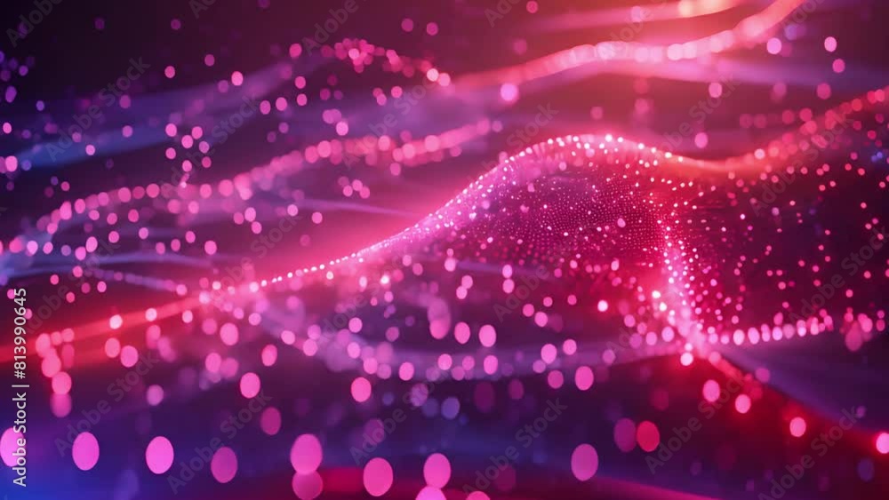Aufkleber Blurred pink and purple lights creating a dynamic visual display.