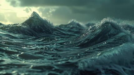 A powerful image of a large body of water with crashing waves. Perfect for illustrating the force of nature