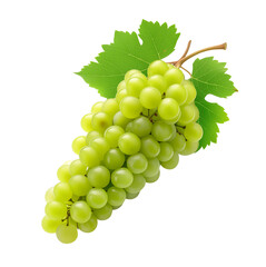 green grapes isolated on transparent background