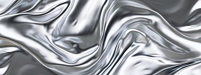 liquid shiny silver background. silver foil. Texture background 