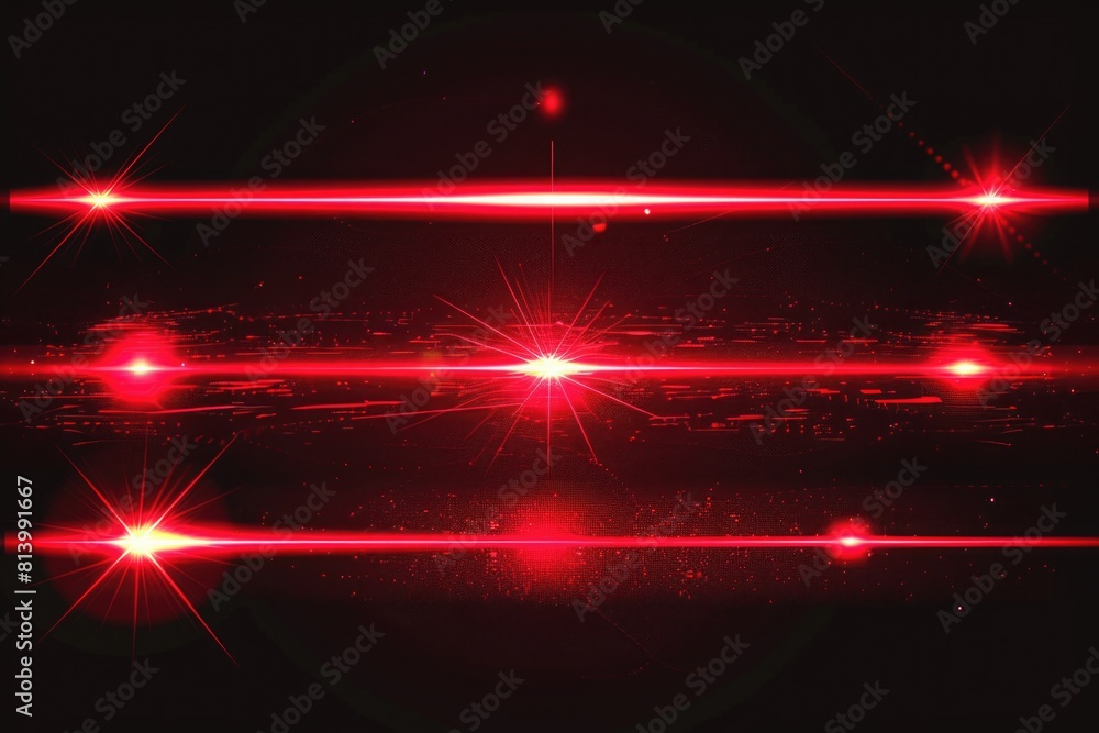 Poster Abstract red light effects on a dark backdrop. Suitable for graphic design projects