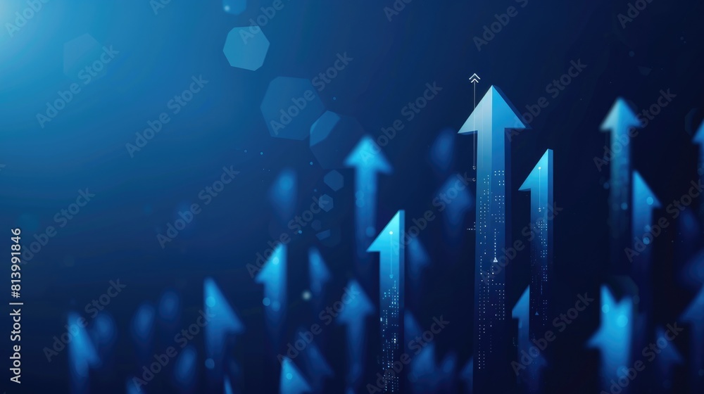 Poster A collection of arrows pointing in various directions. Ideal for business concepts or decision-making visuals