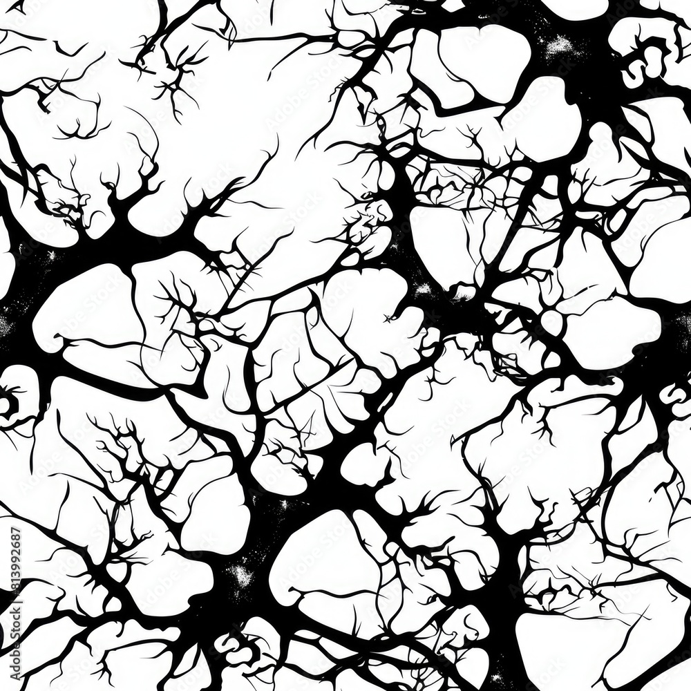 Aufkleber A black and white image of a tree, suitable for various design projects