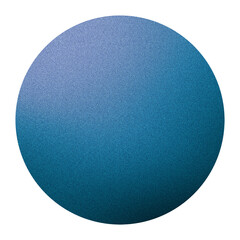 Grainy, blue textured sphere graphic against a clean white background