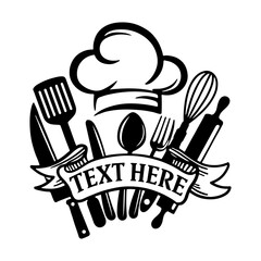 Chef Logo Svg, Chef Tools svg, Cooking Tools svg, Restaurant Logo svg, Cook svg, Chef Shirt svg, Chef Clipart for Cricut and Silhouette, Svg Files for Cricut