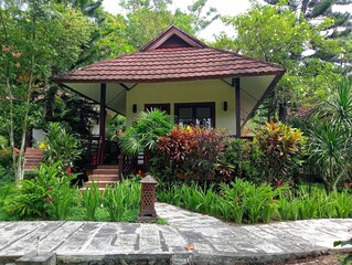  tropical garden in the resort
