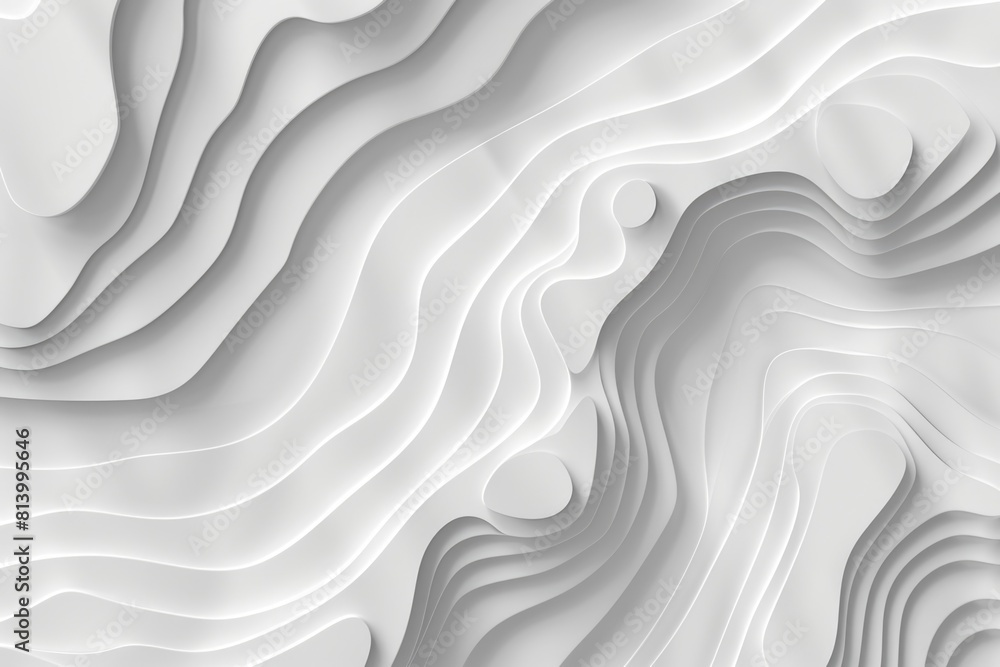Poster simple white background with elegant wavy lines, perfect for graphic design projects