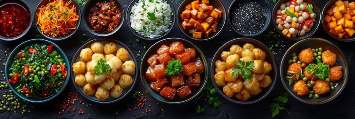 Visualize the global popularity of Chinese cuisine with Chinese restaurants street food stalls and culinary festivals celebrating the flavors and traditions of China in cities around the world.