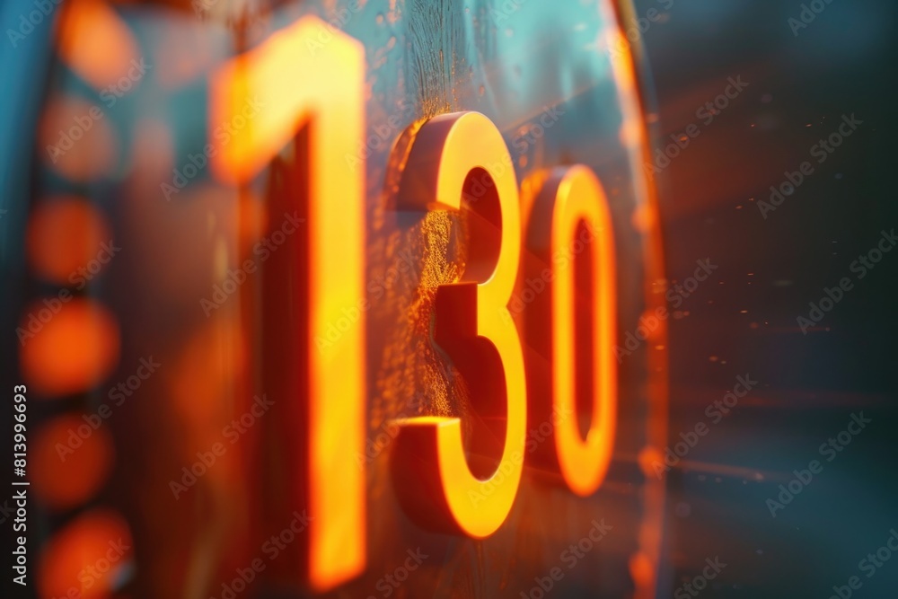 Poster close up of clock numbers, suitable for time concept designs