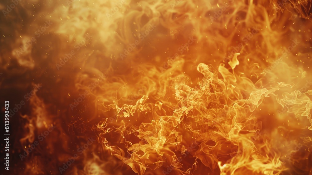 Poster intense flames of a burning fire. suitable for backgrounds or concepts related to heat and destructi