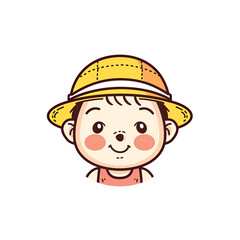 A Cartoon Character With A Cute Face, Cartoon Illustration