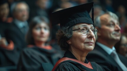 A parent's teary eyes crinkling proudly whilst recording the momentous diploma presentation